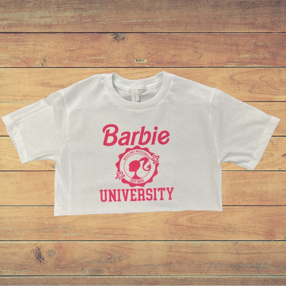 Barbie University Crop top S-3X available. Brand new !